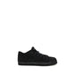 Black Leather Low Top Sneakers