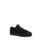 Black Leather Low Top Sneakers