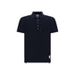 Blue Cotton Polo Shirt