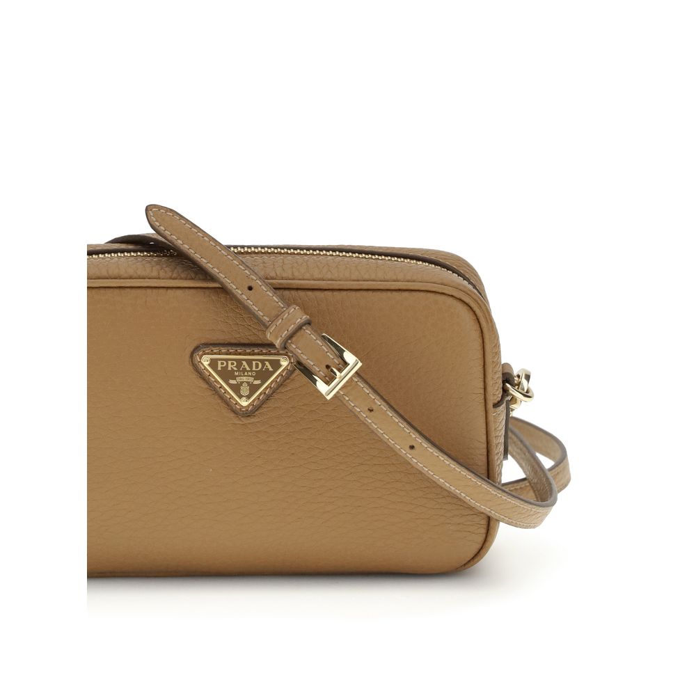 Beige Calf Leather Bos Taurus Shoulder Bag