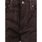 Brown Cotton Straight-Leg Jeans