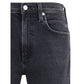 Blue Cotton Straight-Leg Jeans