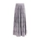 Gray Silk Long Skirt