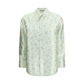 Green Silk Pattern Shirt