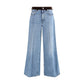 Light Blue Cotton High-Waisted Jean