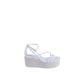 White Leather Platform Sandals