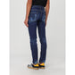 Blue Cotton Skinny Jeans