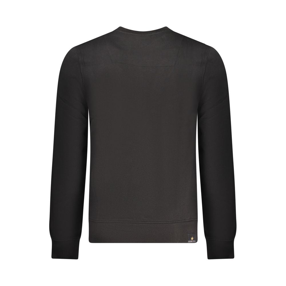 Black Cotton Men Sweater