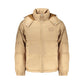 Beige Polyester Men Jacket