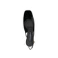 Black Calfskin Mid Heel Pumps