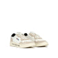 White Goatskin Low Top Sneakers