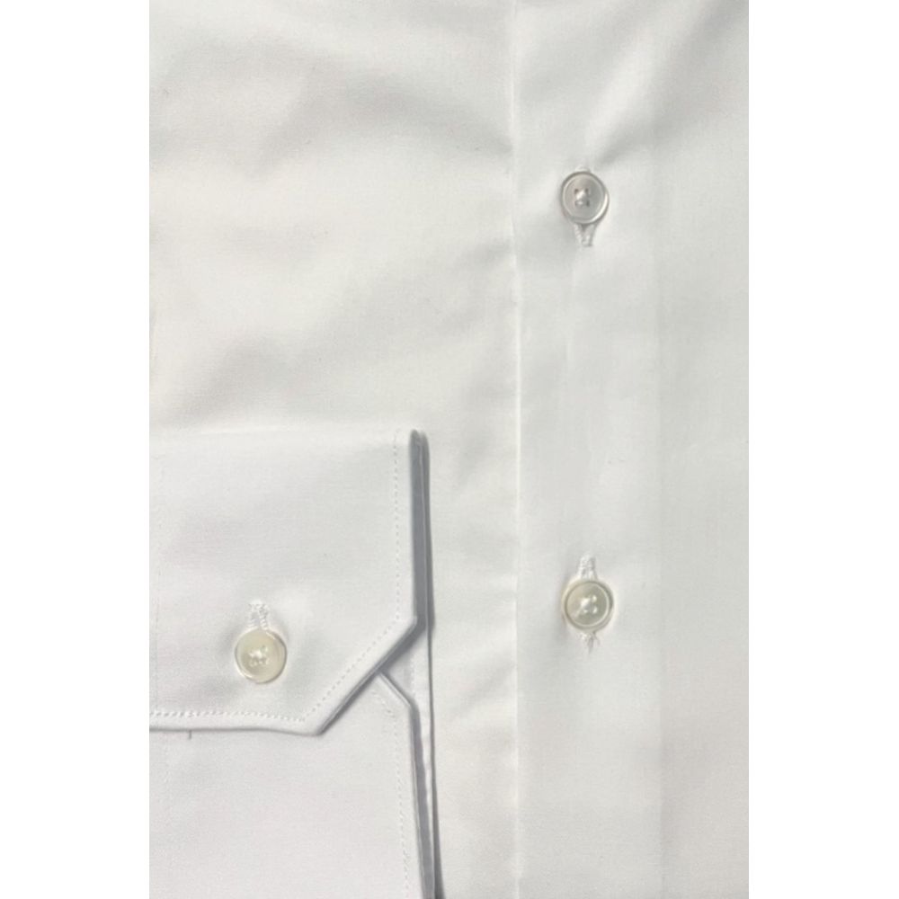 White Cotton Men Shirt