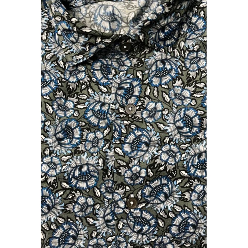 Multicolor Cotton Men Shirt