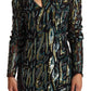 Sheath Multicolor Sequin Long Sleeves Mini Dress