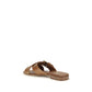 Brown Calf Leather Bos Taurus Flat Sandals