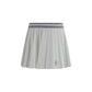 White Polyester Mini Skirt