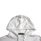 White Cotton Hooded Pullover Sweatshirt Men