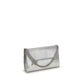 Silver Polyester Shoulder Bag