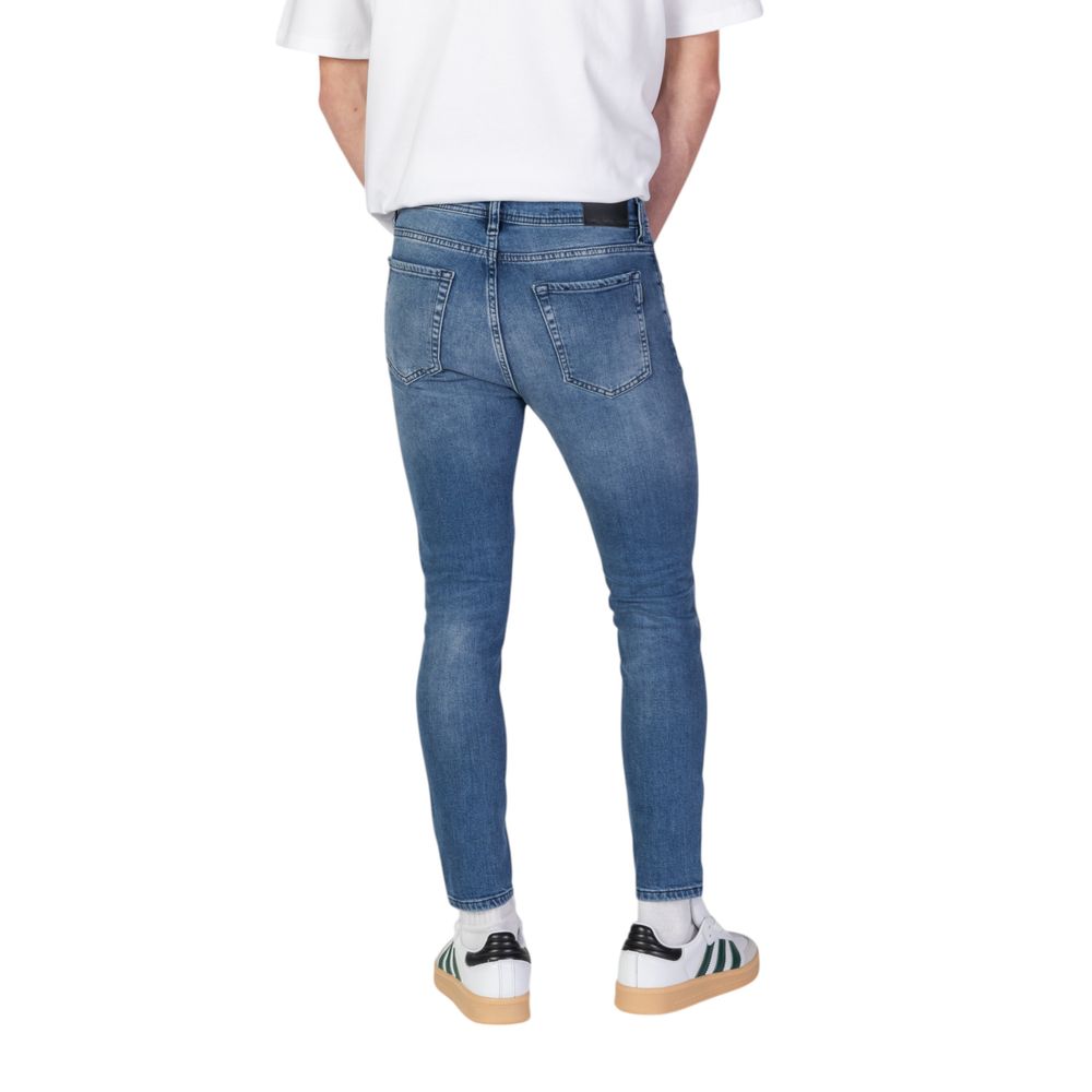 Blue Cotton Skinny Jeans