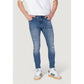Blue Cotton Skinny Jeans