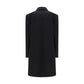 Black Fleece Wool Coat