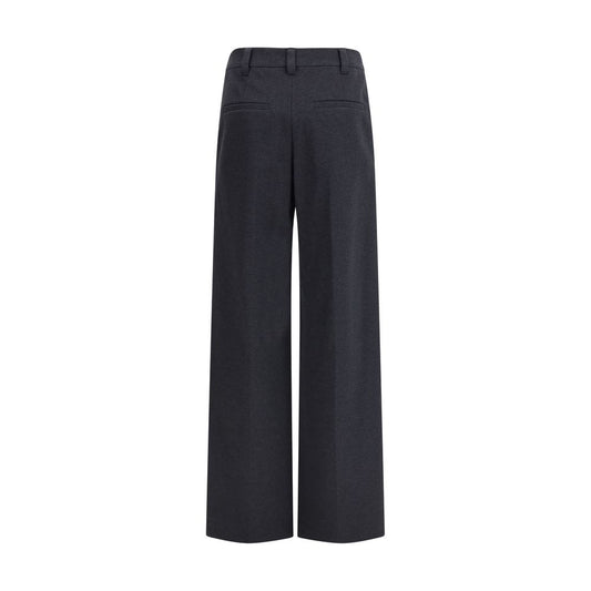 Gray Cotton Dress Pants