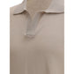 Beige Cotton Polo Shirt