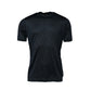 Dark Blue Silk Crew Neck Short Sleeve T-shirt