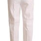 Linen White High Waist Straight Formal Trouser Pants