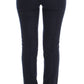 Blue Virgin Wool Slim Fit Casual Pants