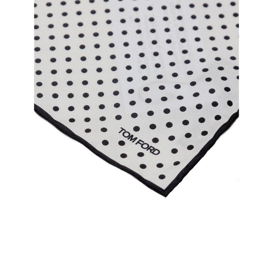 Black And White Silk Pocket Square