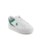 White Leather Low Top Sneakers
