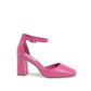 Pink Artificial Leather High Heel Pumps