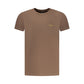 Brown Cotton Men T-Shirt