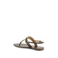 Brown Calf Leather Bos Taurus Flat Sandals