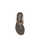 Brown Calf Leather Bos Taurus Flat Sandals