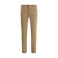 Brown Cotton Casual Pants