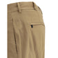 Brown Cotton Casual Pants