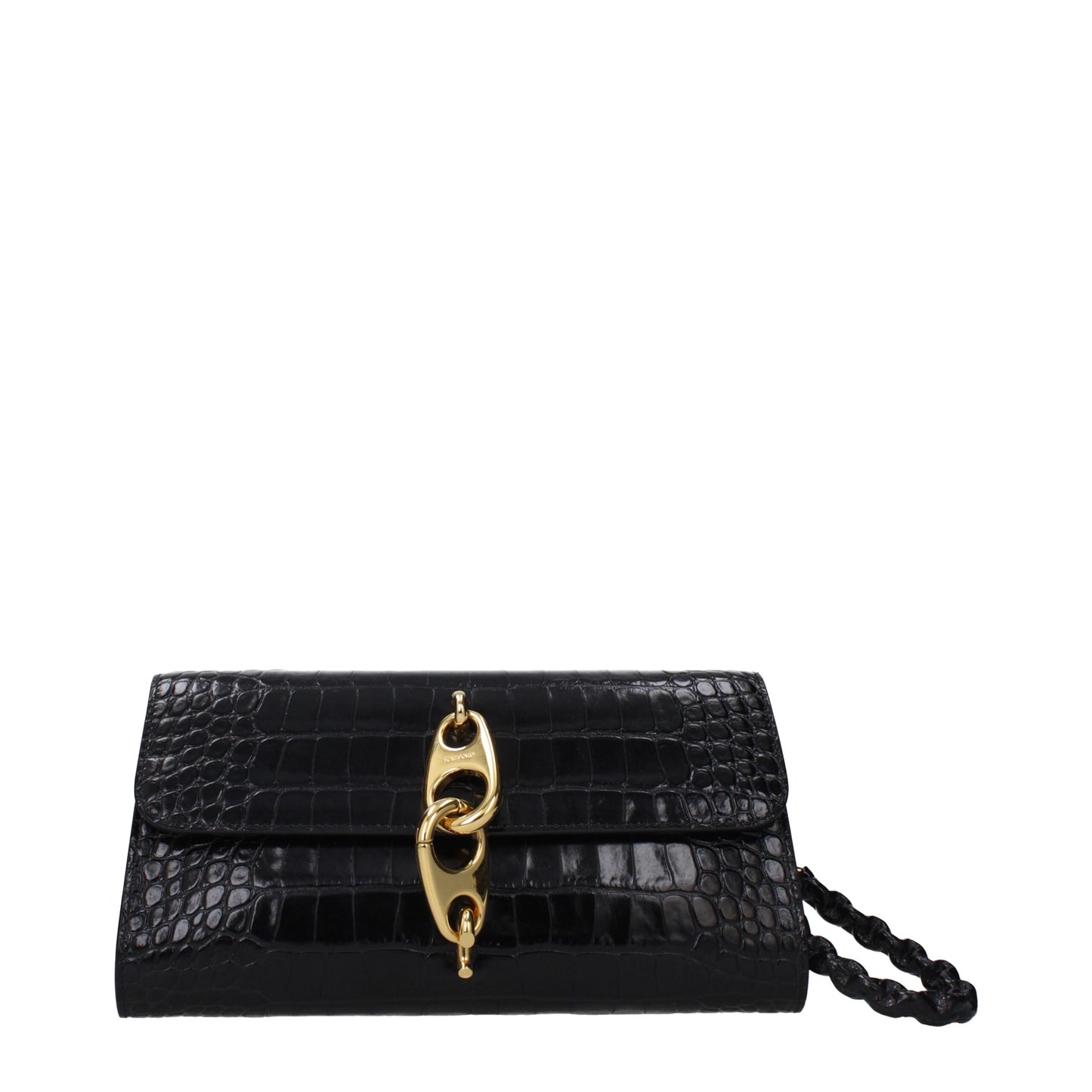 Black Leather Clutch Bag