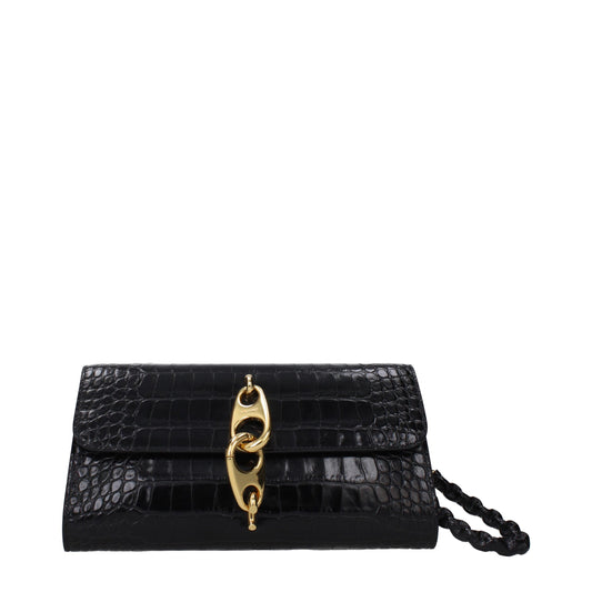Black Leather Clutch Bag