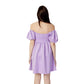 Purple Polyester Short Dress