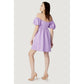 Purple Polyester Short Dress