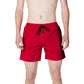 Red Polyester Swim Shorts