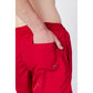 Red Polyester Swim Shorts