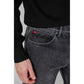 Black Cotton Relaxed Fit Jeans