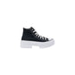 Black Fabric Chunky Sneakers