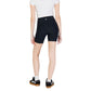 Black Cotton Bermuda Shorts