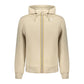 Beige Polyester Men Sweater with Hood