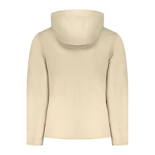 Beige Polyester Men Jacket