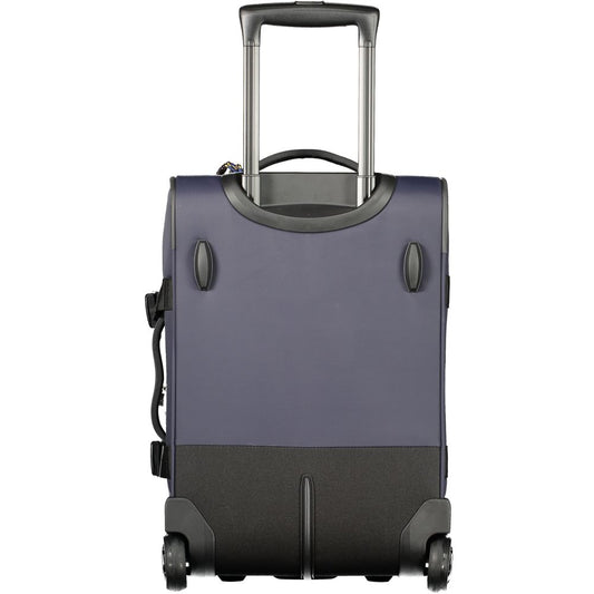 Blue Polyamide Unisex Luggage Travel Bag